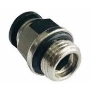 KPC06-G02-1/4*6 MMDÜZ ERKEK REKOR siyah (PLS.FIT.)- 100 Adet