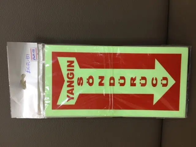 Fosforlu Fotolümen YANGIN SÖNDÜRÜCÜ İkaz Levhası (2 Adet)