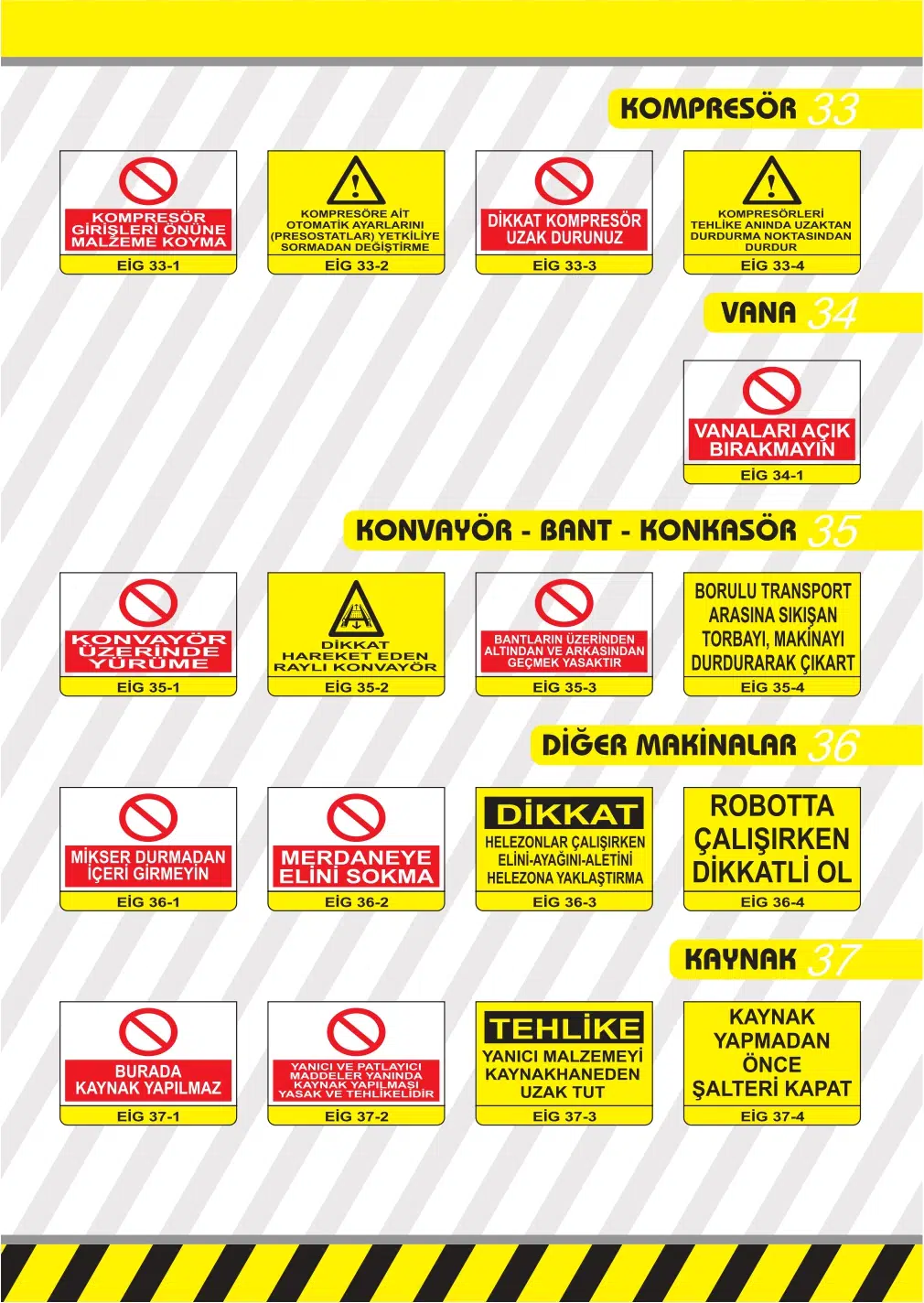 PVC 0,50 mm YANICI VE PATLAYICI MADDELER YANINDA KAYNAK YAPILMASI YASAK VE TEHLİKELİDİR İkaz Levhası - (2 Adet)