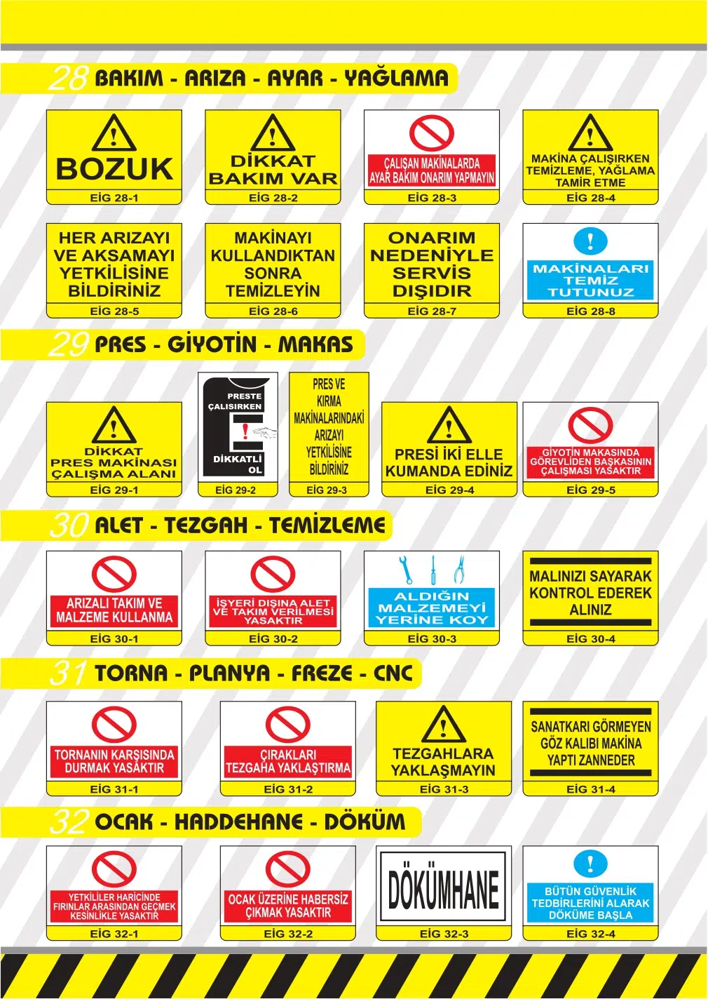 PVC 0,50 mm ALDIĞIN MALZEMEYİ YERİNE BIRAK İkaz Levhası - (2 Adet)
