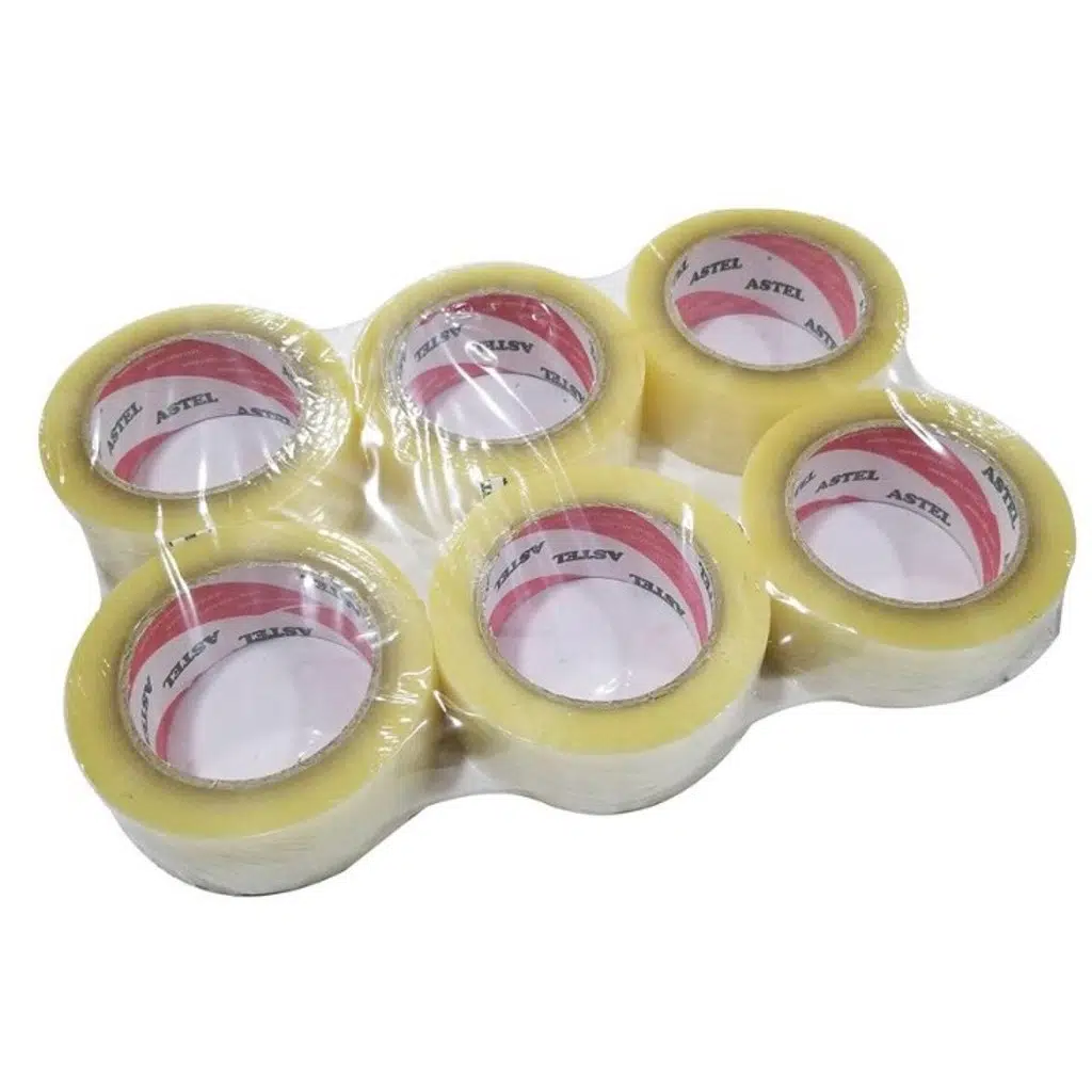 Astel Şeffaf Koli Bant 45 mmx100 mt - 6 Adet