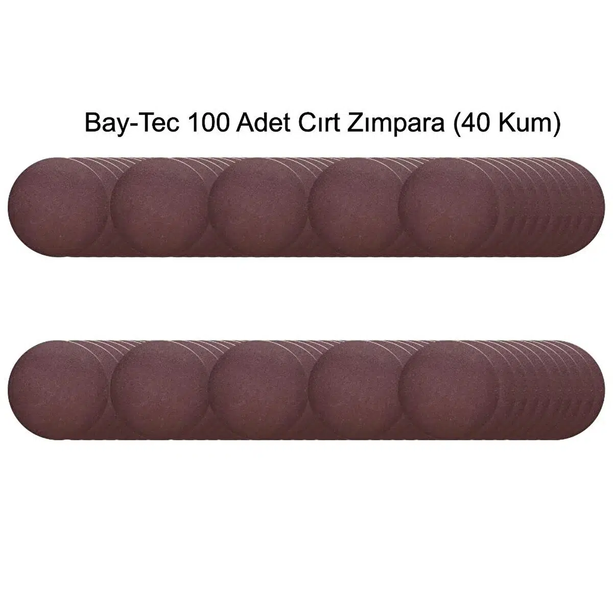 Baytec Zımpara Pedi Cırtlı 115mm 40 Kum -MK0241- 100 Adet