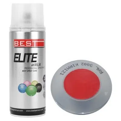 BEST Elite Sprey Boya 400 ML RAL3002 ORTA KIRMIZI