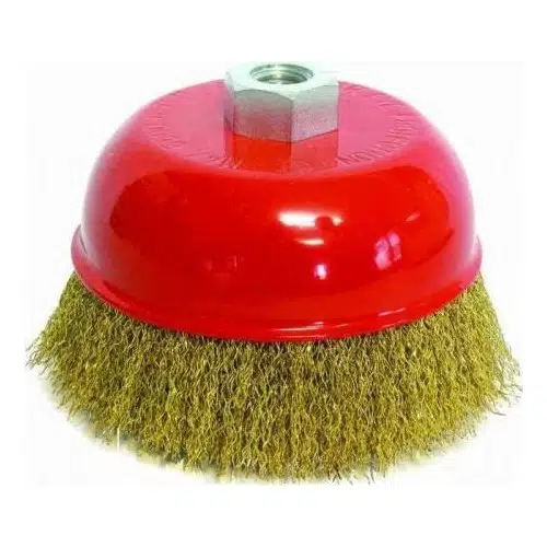 Fireflex 65mm Vidalı Saçaklı Çanak Fırça Sarı- M14