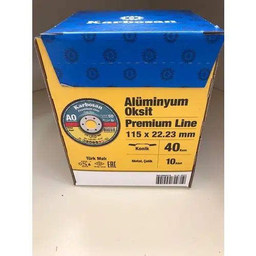 Karbosan AO Flap Disk 115x22,23mm -40 Kum Konik - (10 lu)