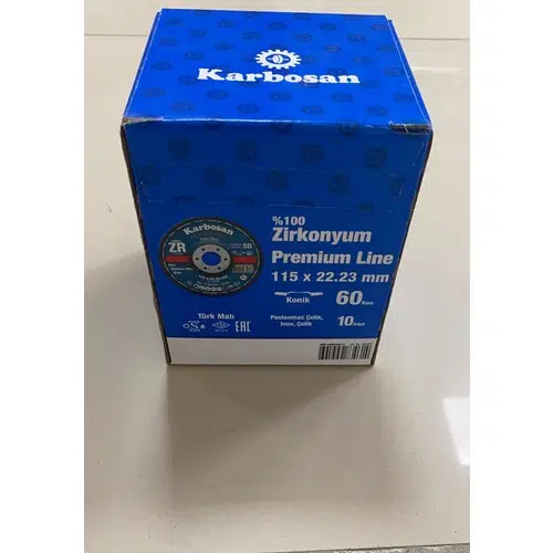 KARBOSAN ZR FLAP DİSK 115X22 KONİK-6O KUM (10 lu)