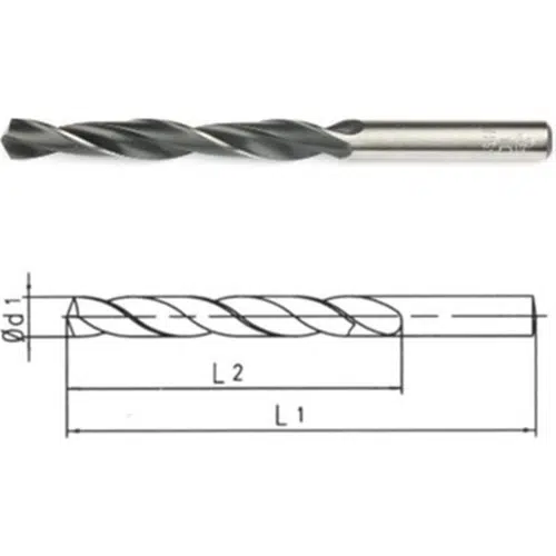 Matkap Uc 12 mm Makina Takım End. Dın 338 Haddeli Silindirik Saplı