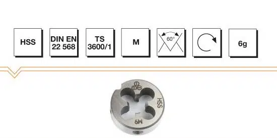 MTE HSS DIN223/B M3X0,5 METRİK NORMAL VİDALI PAFTA LOKMASI