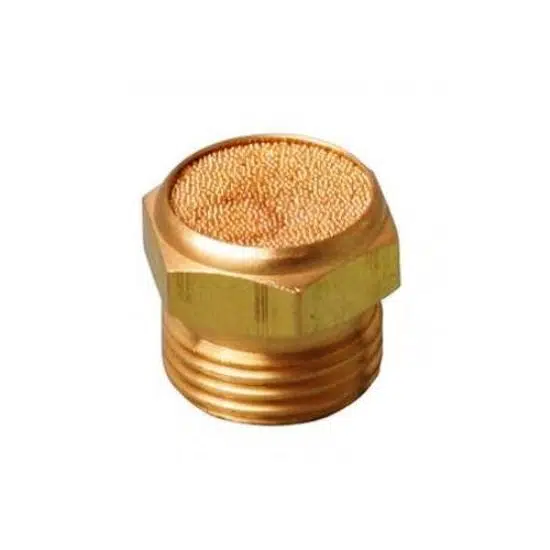 Pnömatik Sinter Bronz Egzoz Susturucu Kısa Tip- 1/4''