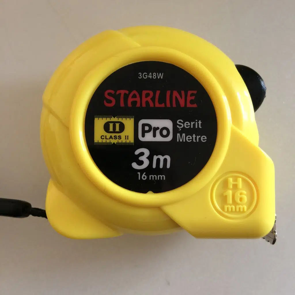Starline 3G48W 3 Mt 16 Mm Şerit Metre 1 Kutu 12 Adet