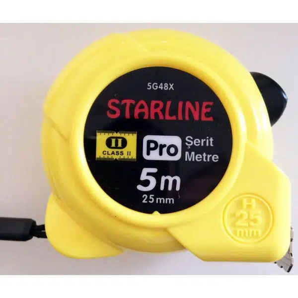 Starline 5G48X Şerit Metre 5 metre 25 mm 1 KUTU (12 ADET)